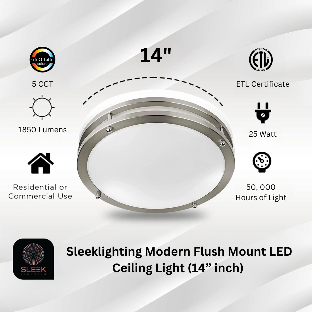 14-inch LED Flush Mount Ceiling Light Fixture