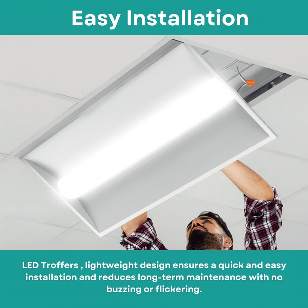 2x2 FT LED Troffer Light – 15-40W, 5CCT, Dimmable, 5,000 Lm, DLC Premium/ETL