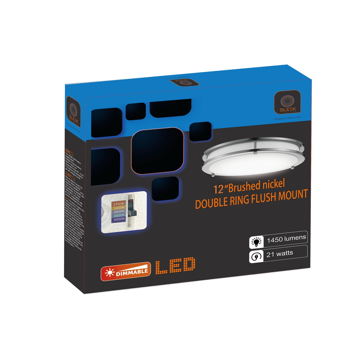 12-inch LED Flush Mount Ceiling Light Fixture
