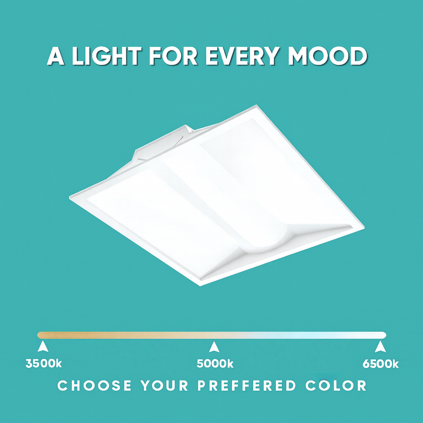 2x2 FT LED Troffer Light – 15-40W, 5CCT, Dimmable, 5,000 Lm, DLC Premium/ETL