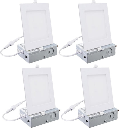 6 Inch Flat  Recessed LED Lighting, Downlight, 12 Watt 5CCT, 1100 Lumens