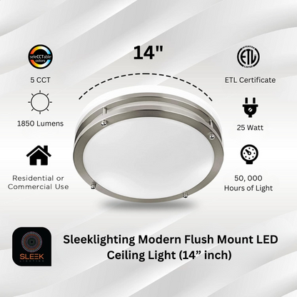 14-inch LED Flush Mount Ceiling Light Fixture