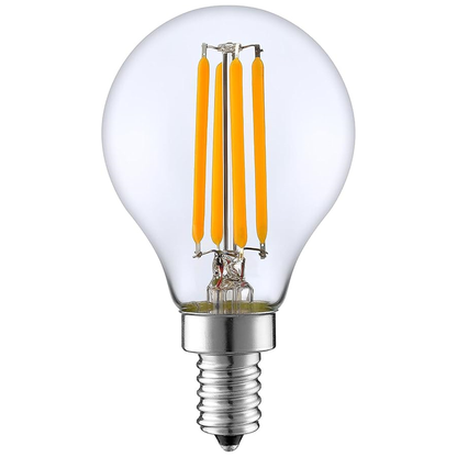 4W G16.5 LED Filament Bulb, Dimmable, E12 Base, 2700K, 330 Lumens