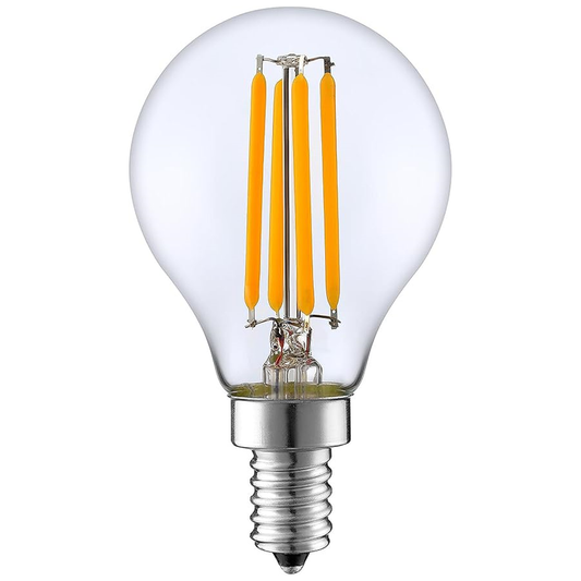 4W G16.5 LED Filament Bulb, Dimmable, E12 Base, 2700K, 330 Lumens