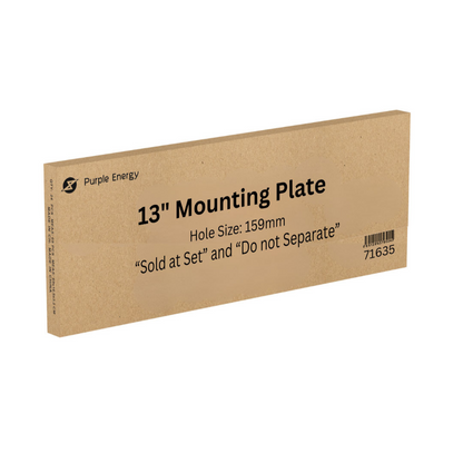 13" Mounting Plate with Round 6" (159mm) Hole - 24 Pack