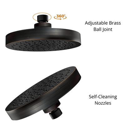 6-Inch High Pressure Shower Head - Oil-Rubbed Bronze