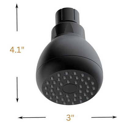 3-Inch High Pressure Shower Head - Matte Black