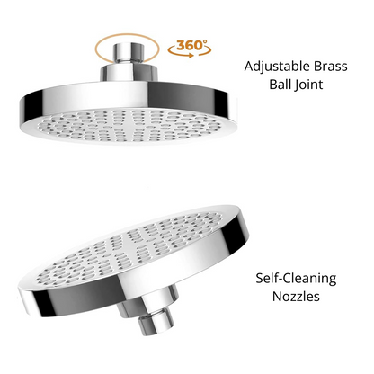 6-Inch High Pressure Shower Head - Chrome