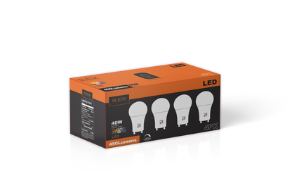 6 Watt, 40W Equivalent, GU24 Light Bulb, 5 CCT / 4 Pack
