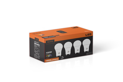 15 Watt, 100W Equivalent, GU24 Light Bulb, 5 CCT / 4 Pack