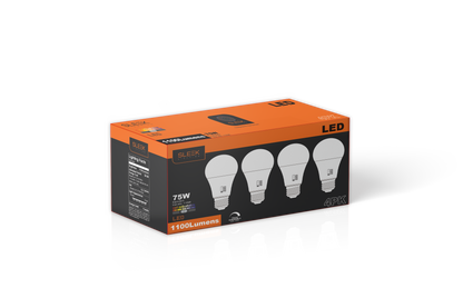 11 Watt, 75W Equivalent, Bulb 5 CCT / 4 Pack